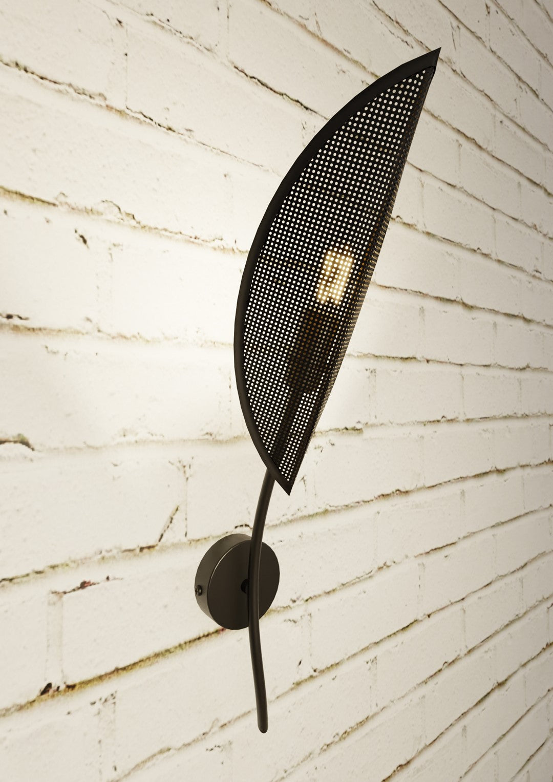 LOTUS K1 WANDLAMP ZWART/GOUD Droppery