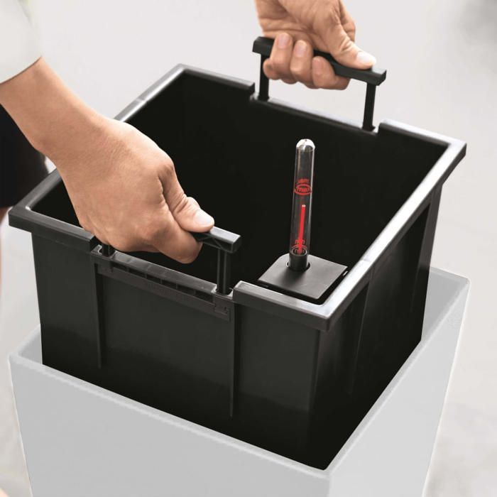 LECHUZA Flower Box Cubico Alto 40 ALL-IN-ONE Glossy white