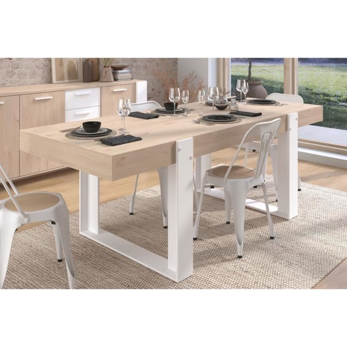 Eettafel - LOFT - Rechthoekig - Eiken / Wit - 8 personen - 223,9 x 93 x 78,6 - PARISOT