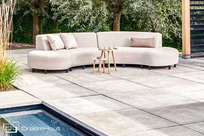 Bubalou Bended Sofa Ronde Loungebank Buiten 6 Zits Showroommodel Buitenbank > buitensofa > outdoor sofa DroomHout