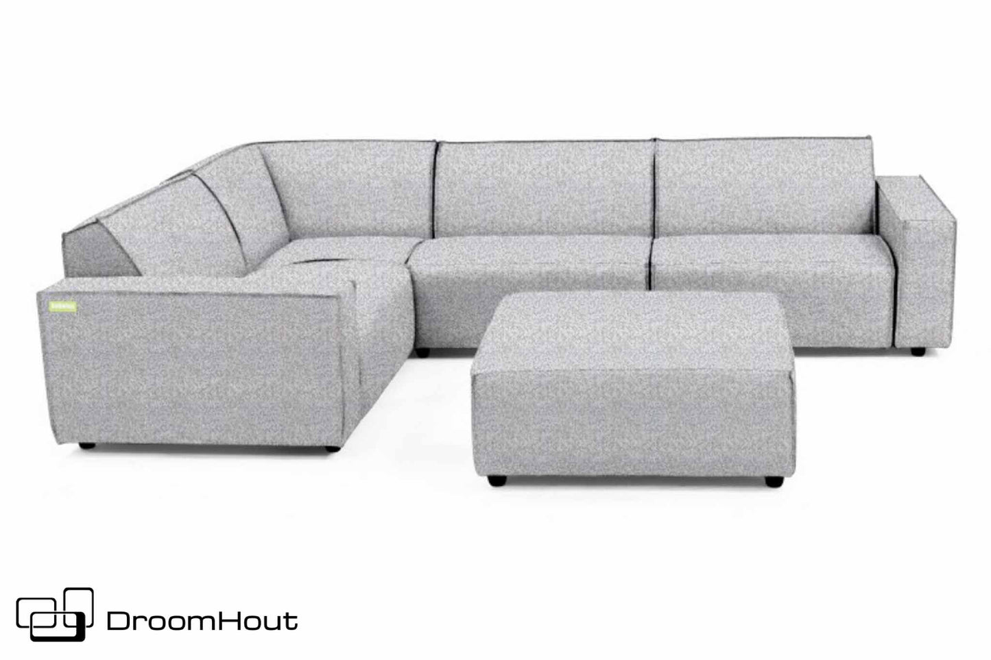 Icon loungeset Bubalou 6-zits hoek + hocker steel (deluxe) steel (deluxe) Loungebank DroomHout