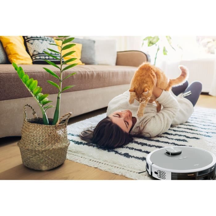 MEDION MEDION X21 SW - Robotstofzuiger met afvoerstation - Lasernavigatie - Vermogen 3000 Pa -