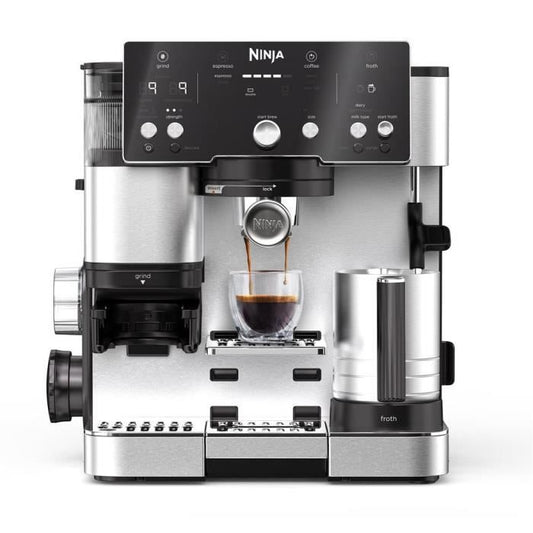 Espresso machine - NINJA - ES501EU Luxe Essential - 2 L - Digital display - Black/Stainless steel
