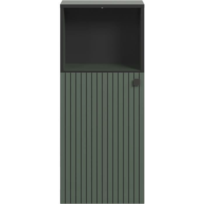 Badkameropbergruimte -PUUR GENOT | Saliegroen en zwart decor
