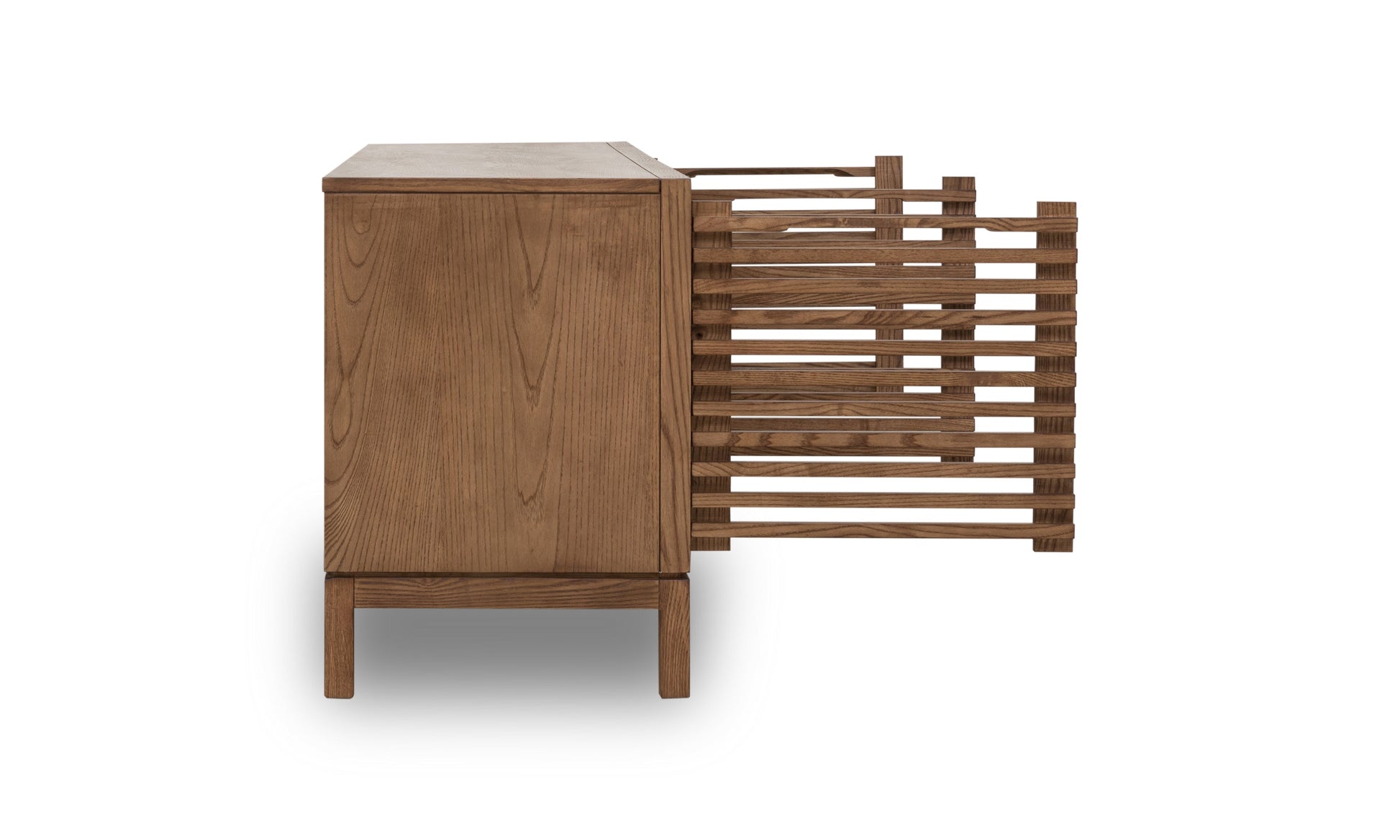 Modus Furniture International Tanner Vierdeurs mediameubel van essenhout in Roux. -