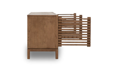 Modus Furniture International Tanner Vierdeurs mediameubel van essenhout in Roux. -