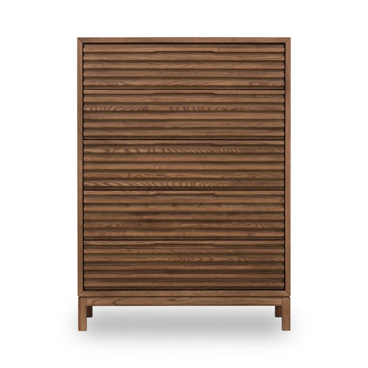 Modus Furniture International Tanner vijfladige kast van essenhout in Roux. -