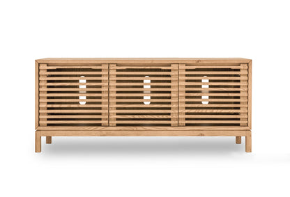 Modus Furniture International Tanner Drievoudige Mediameubel in Flaxen -