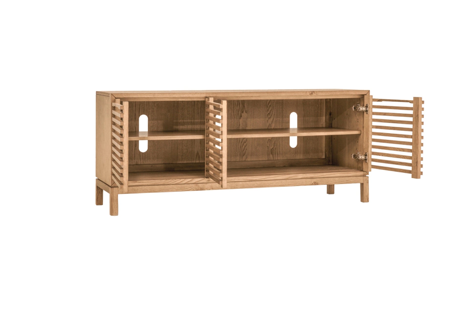 Modus Furniture International Tanner Drievoudige Mediameubel in Flaxen -