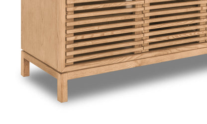 Modus Furniture International Tanner Drievoudige Mediameubel in Flaxen -