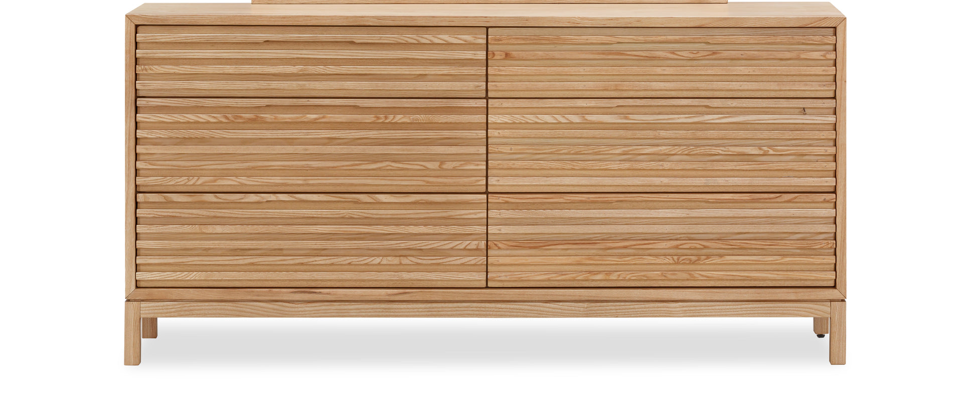 Modus Furniture International Tanner Zes Laden As Houten Dressoir in Vlasachtig -