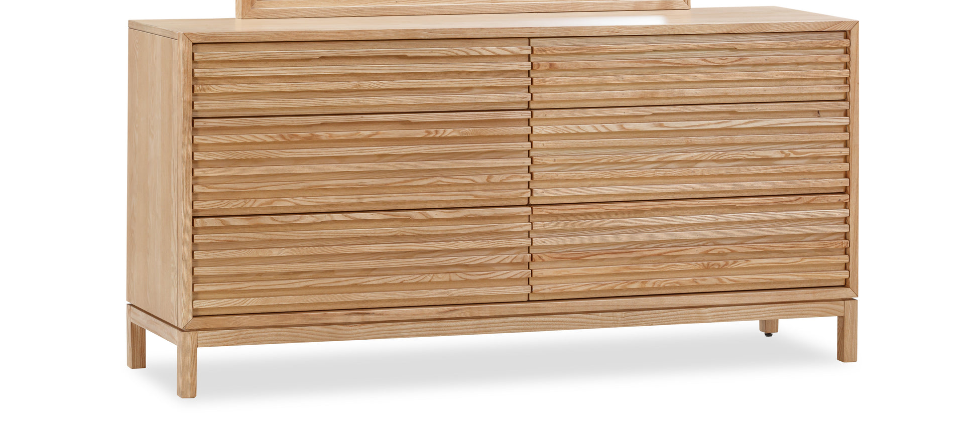 Modus Furniture International Tanner Zes Laden As Houten Dressoir in Vlasachtig -