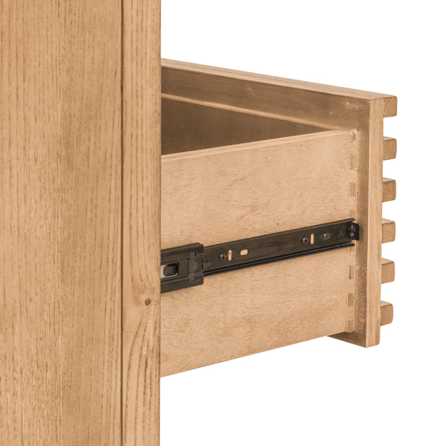 Modus Furniture International Tanner vijfladige kast van essenhout in vlasgeel. -