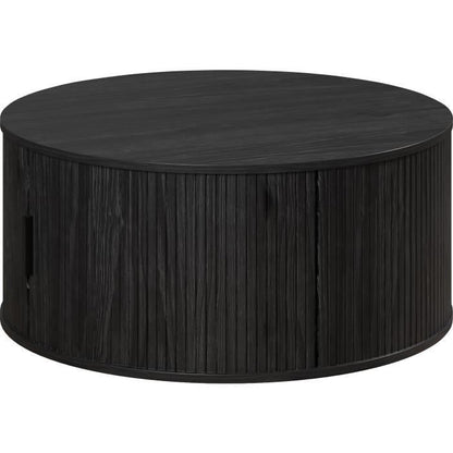 Round Coffee Table - MDF - Black - Essential - Diameter 80 cm - Height 36 cm - RONIN