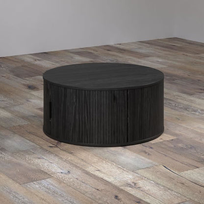Round Coffee Table - MDF - Black - Essential - Diameter 80 cm - Height 36 cm - RONIN