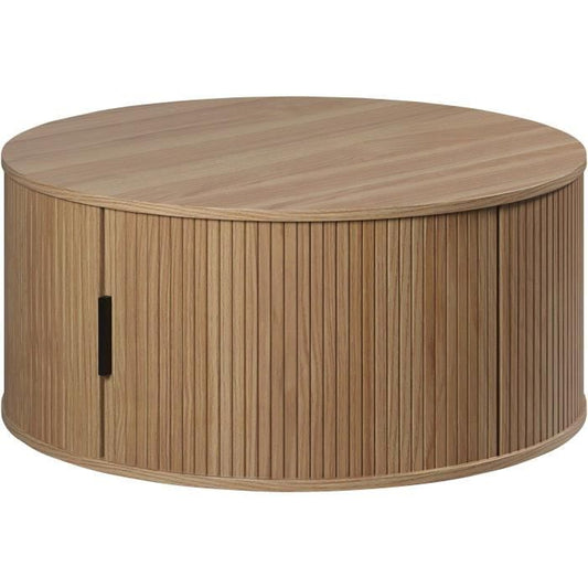 Salontafel - Rond - MDF - Eiken - Essentieel - Diameter 80 cm Hoogte 36 cm - RONIN