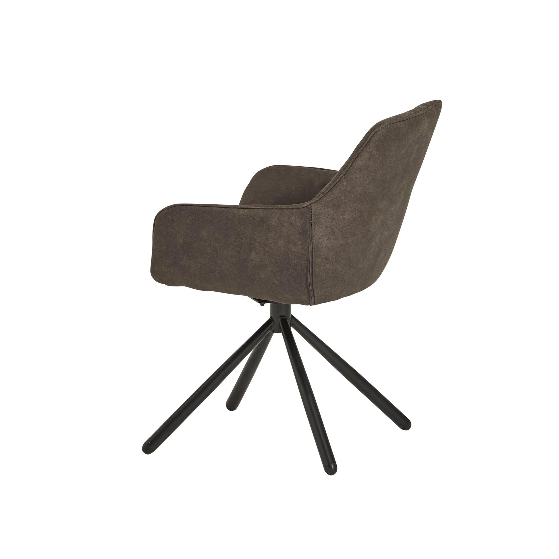 MySons Rebel Spider eetkamerstoel - draaipoot 180ARS - Cowboy - Grijs 104 (set van 2) -