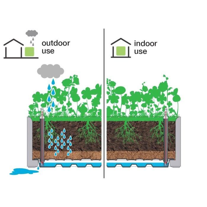 STEFANPLAST Natural Deluxe rechthoekige plantenbak met trellis - 100 x 43 x H 142 cm  - Antraciet