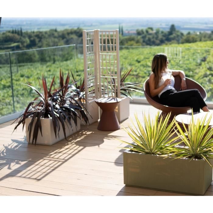 STEFANPLAST Ethica rechthoekige bloembak 80 cm krijt - Home & Garden > Plants