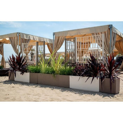 Ethica rectangular flower box 80 cm taupe