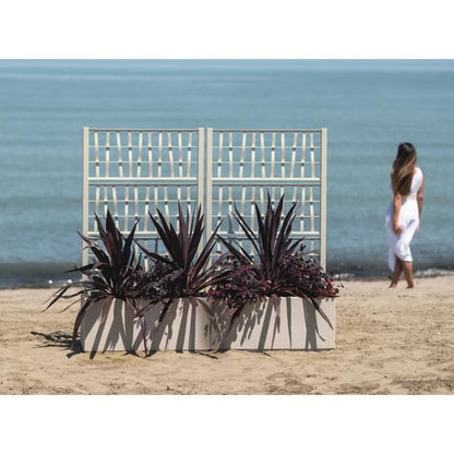 STEFANPLAST Ethica rechthoekige bloembak 80 cm met krijtlatwerk - Home & Garden > Plants