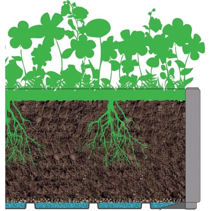 STEFANPLAST Ethica rechthoekige bloembak 80 cm met grafiet traliewerk - Home & Garden > Plants