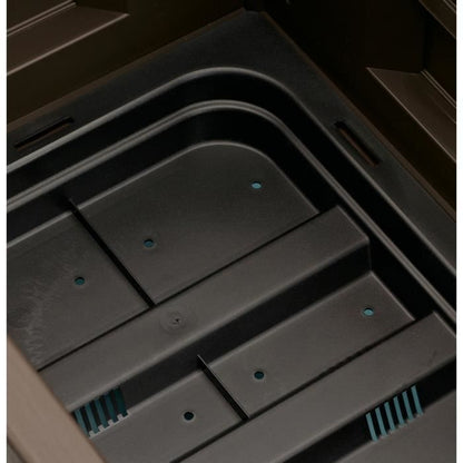 ITALIA vierkante bloembak met traliewerk - 30L - Kunststof - Antraciet