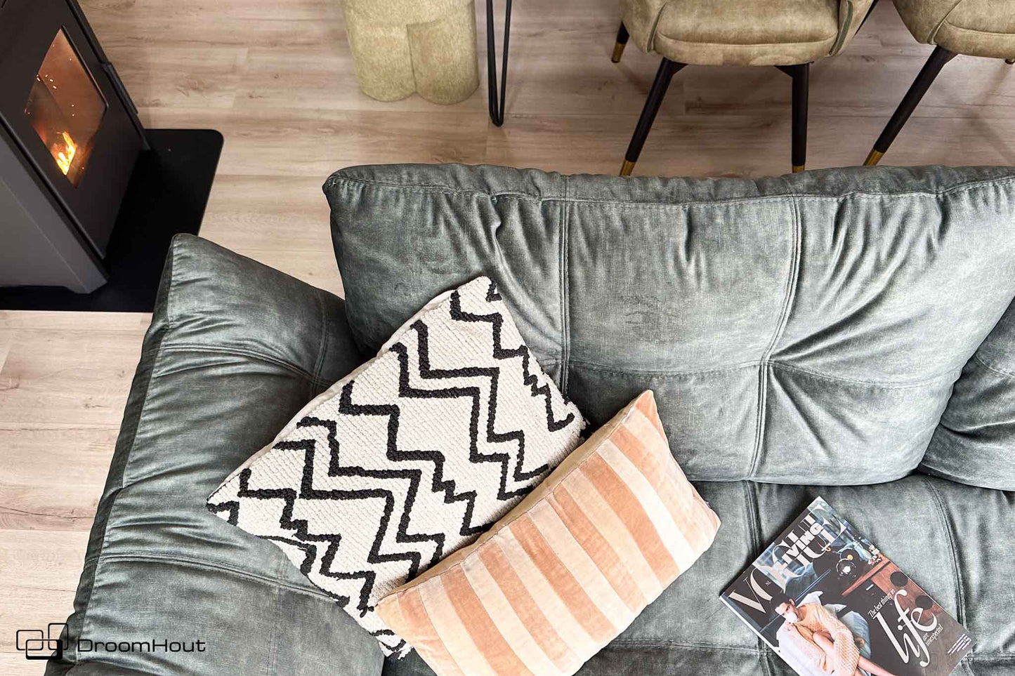 Bank San Diego 3-zits Towerliving - Fuji donkergroen- 1 stuk - showroommodel