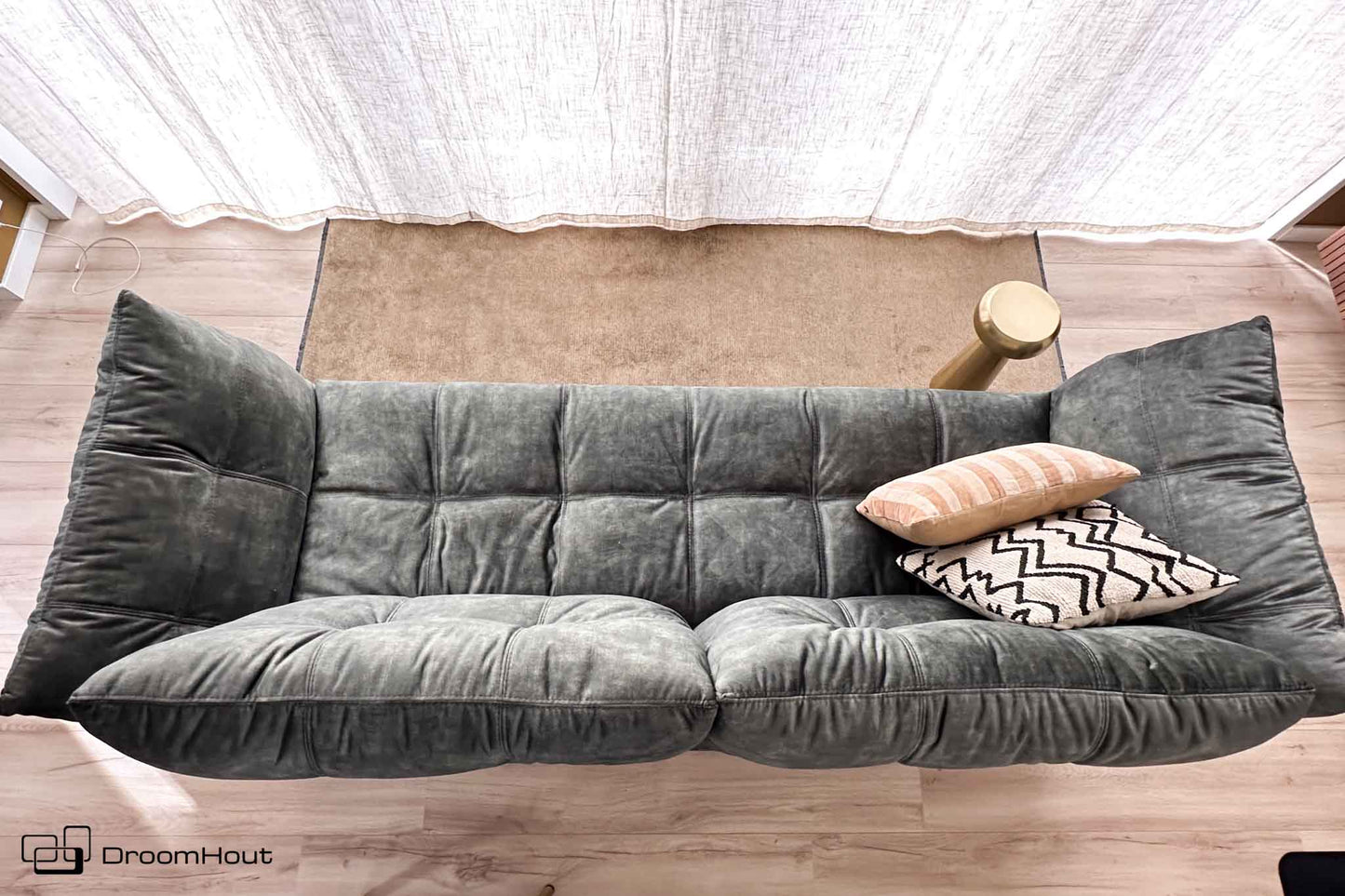 Bank San Diego 3-zits Towerliving - Fuji donkergroen- 1 stuk - showroommodel