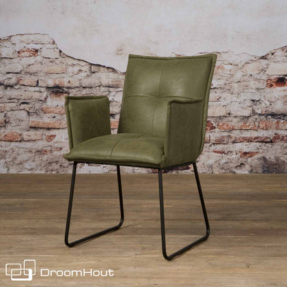 Stoel Tower Living Seda green met armleuning green met armleuning DroomHout
