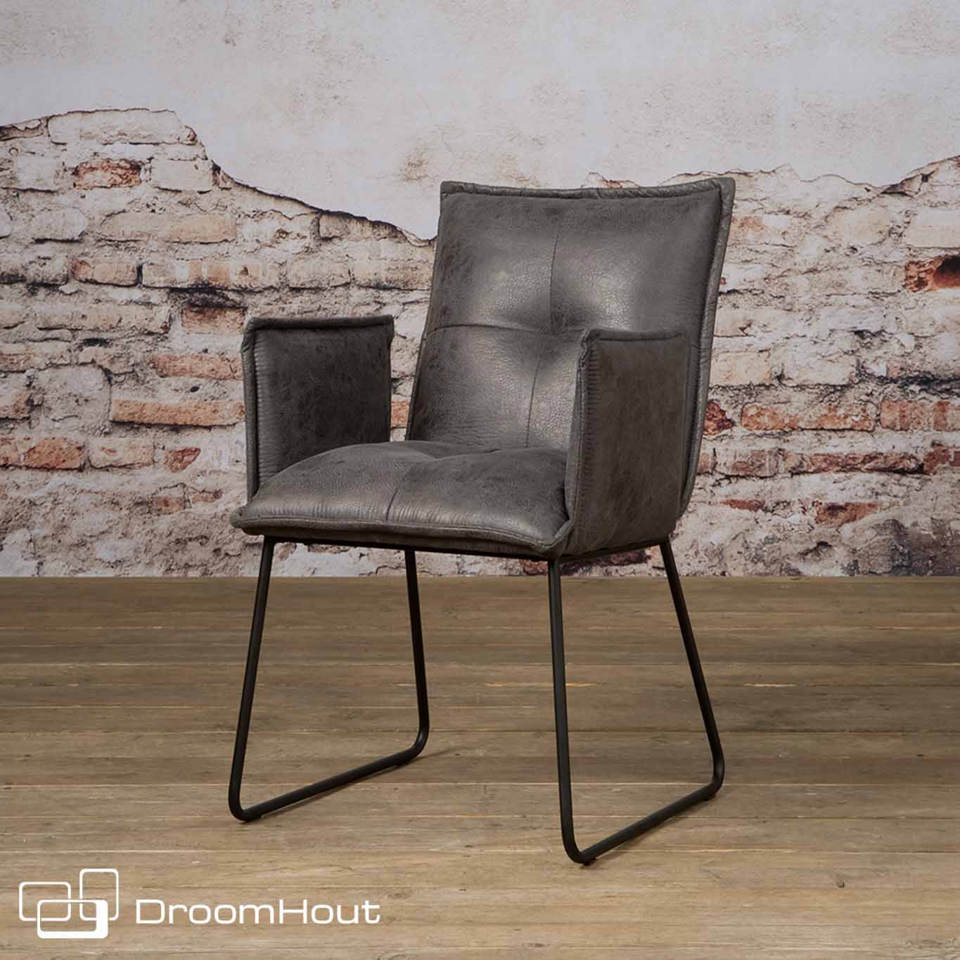 Stoel Tower Living Seda grey met armleuning grey met armleuning DroomHout