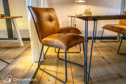 Stoel Tower Living Seda cognac zonder armleuning cognac zonder armleuning DroomHout