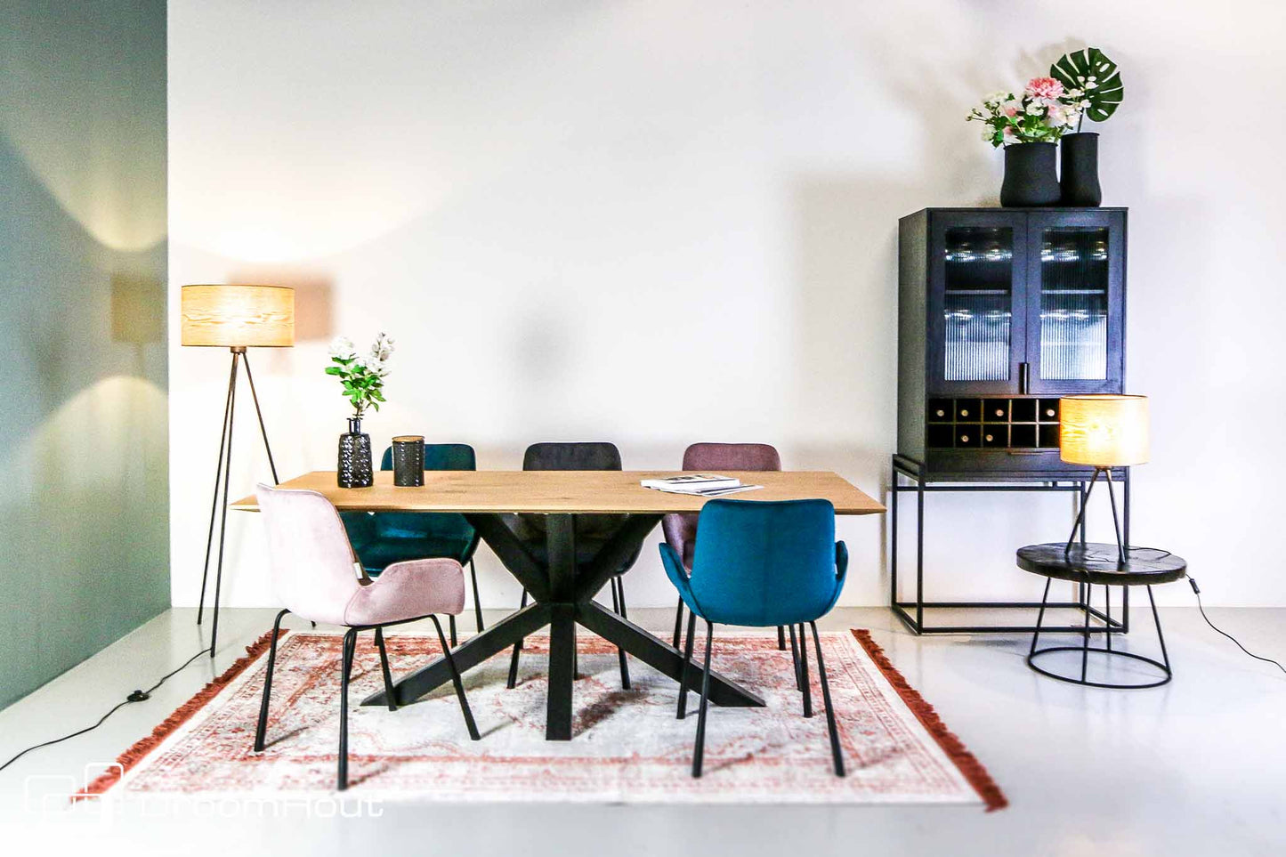 Eettafel DroomHout Giovane blank eiken lak rechte rand blank eiken lak rechte rand Eettafel DroomHout