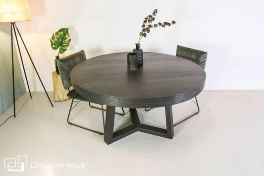 Ronde eettafel eiken Keijser&Co Big Top rond 3-poot