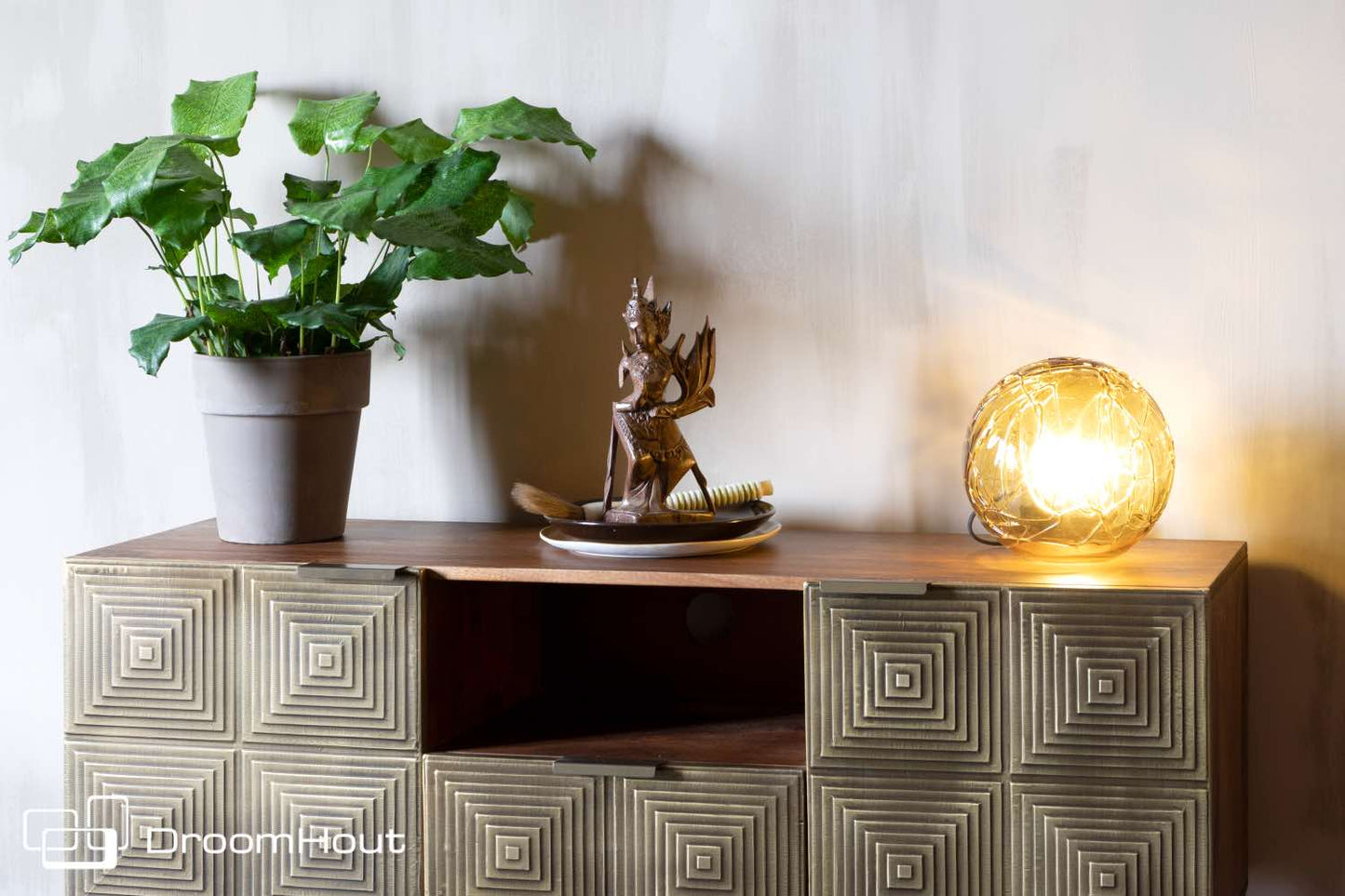 Tafellamp Dutchbone Lune Lamp DroomHout