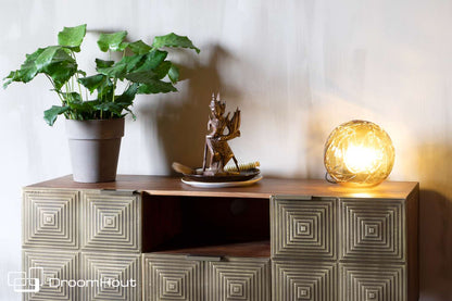 Tafellamp Dutchbone Lune Lamp DroomHout