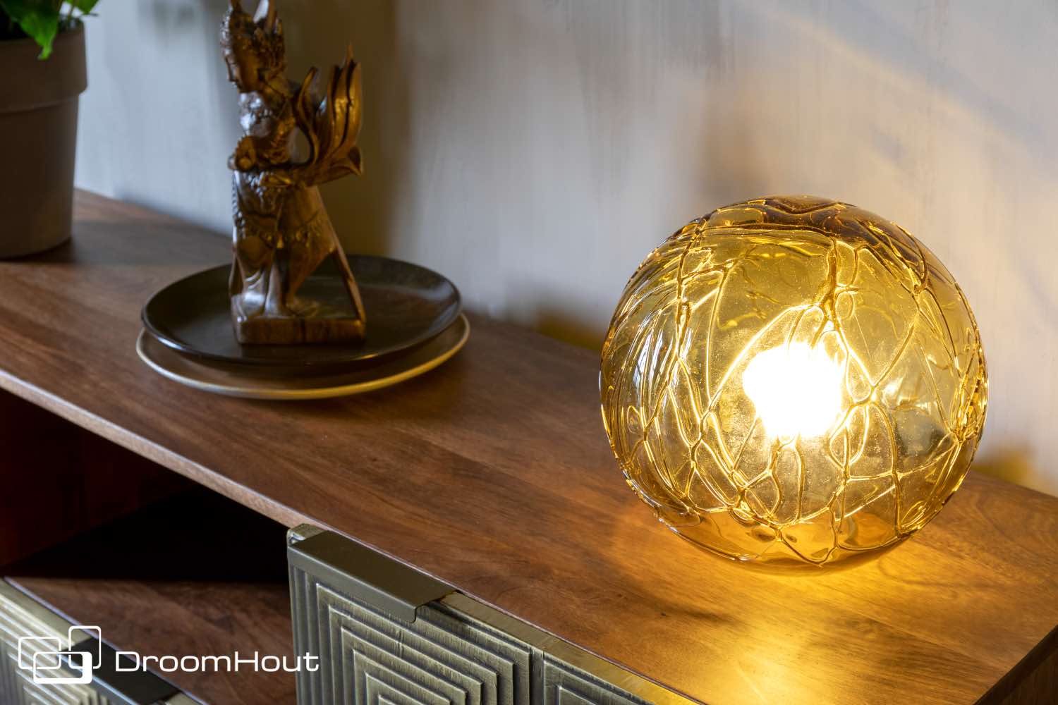 Tafellamp Dutchbone Lune Lamp DroomHout