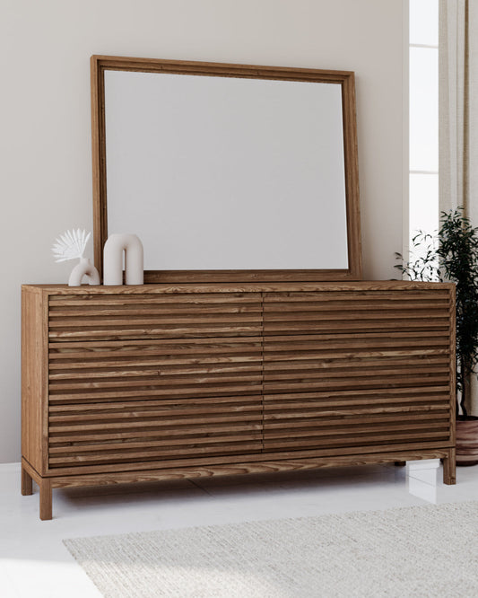 Tanner Zes Laden As Houten Dressoir in Roux kamer