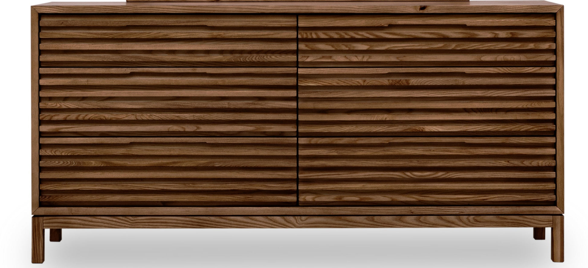 Tanner Zes Laden As Houten Dressoir in Roux voijde detail hout