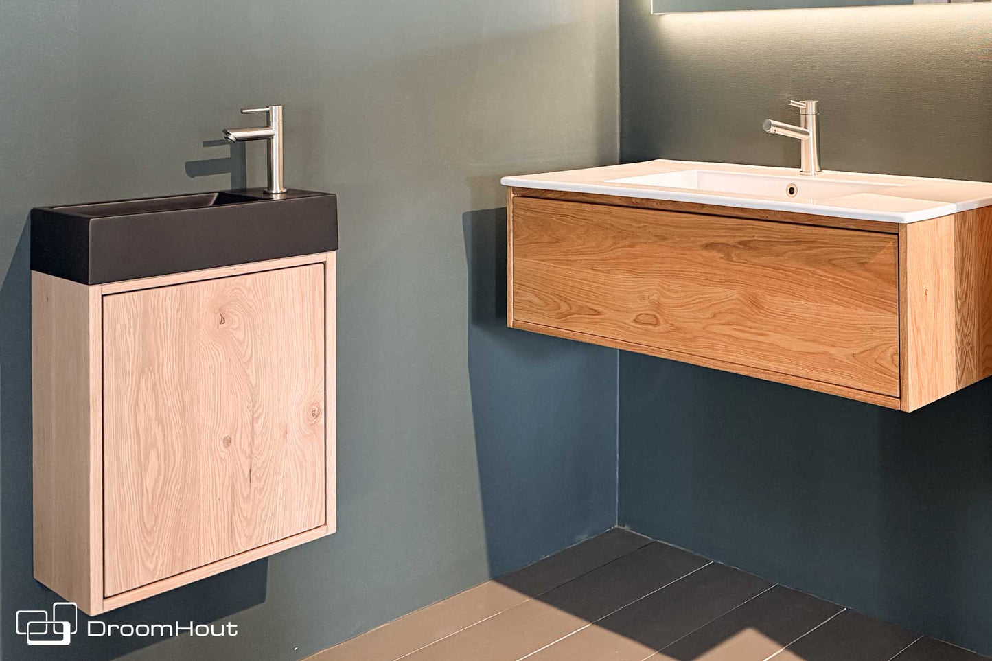 Toiletmeubel DroomHout Nettuno Massief Hout Met Zwevende Montage DroomHout