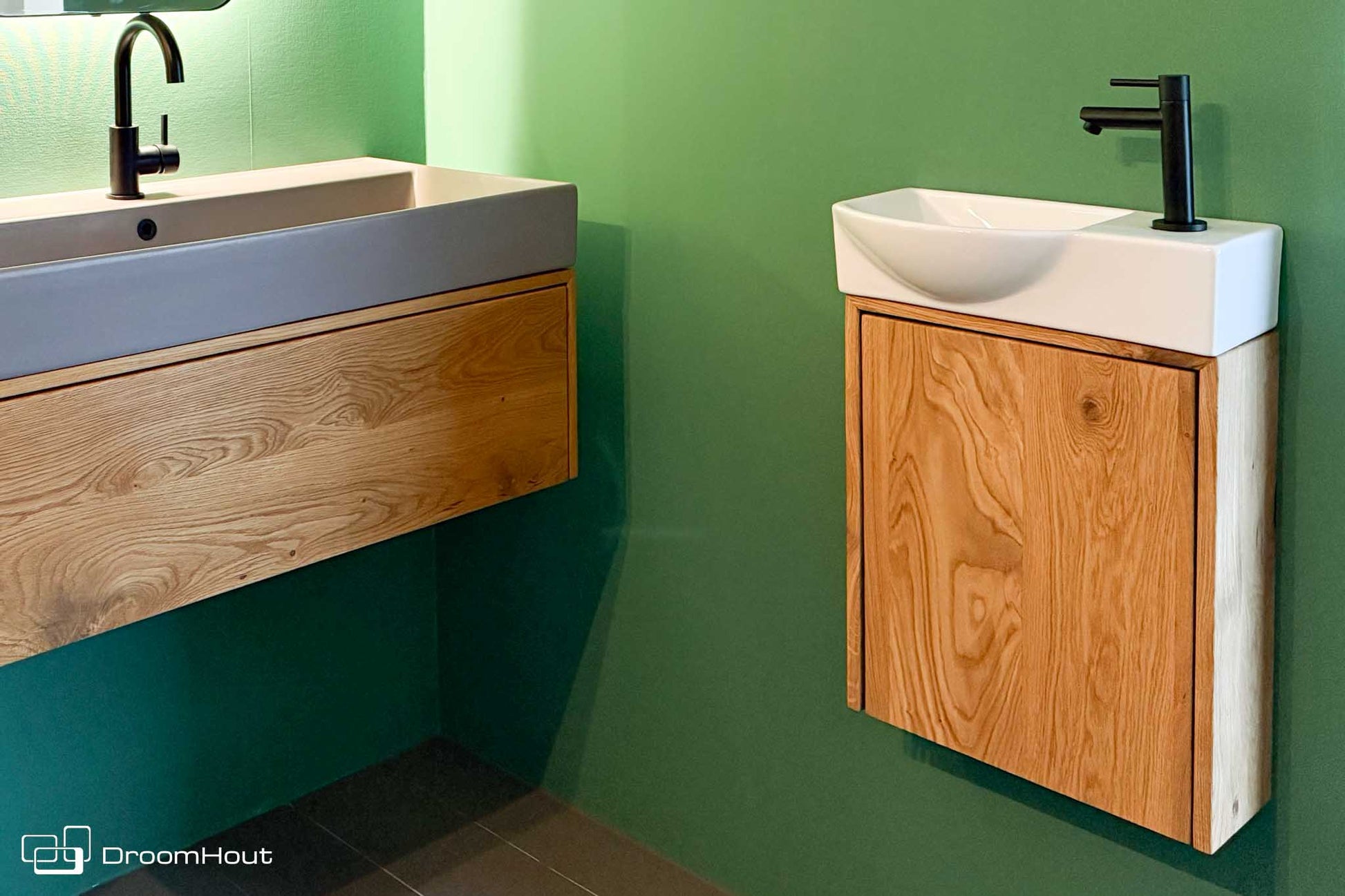 Toiletmeubel DroomHout Siena Massief Hout Met Strakke Front DroomHout