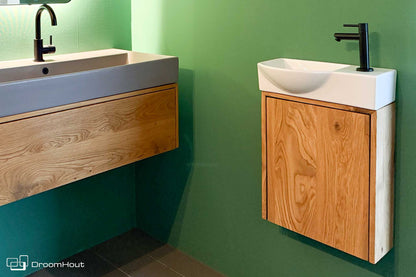 Toiletmeubel DroomHout Siena Massief Hout Met Strakke Front DroomHout