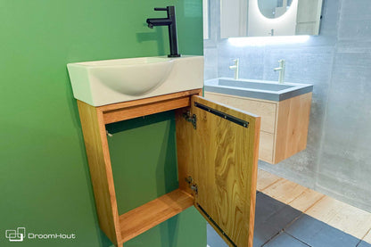 Toiletmeubel DroomHout Siena Massief Hout Met Strakke Front DroomHout