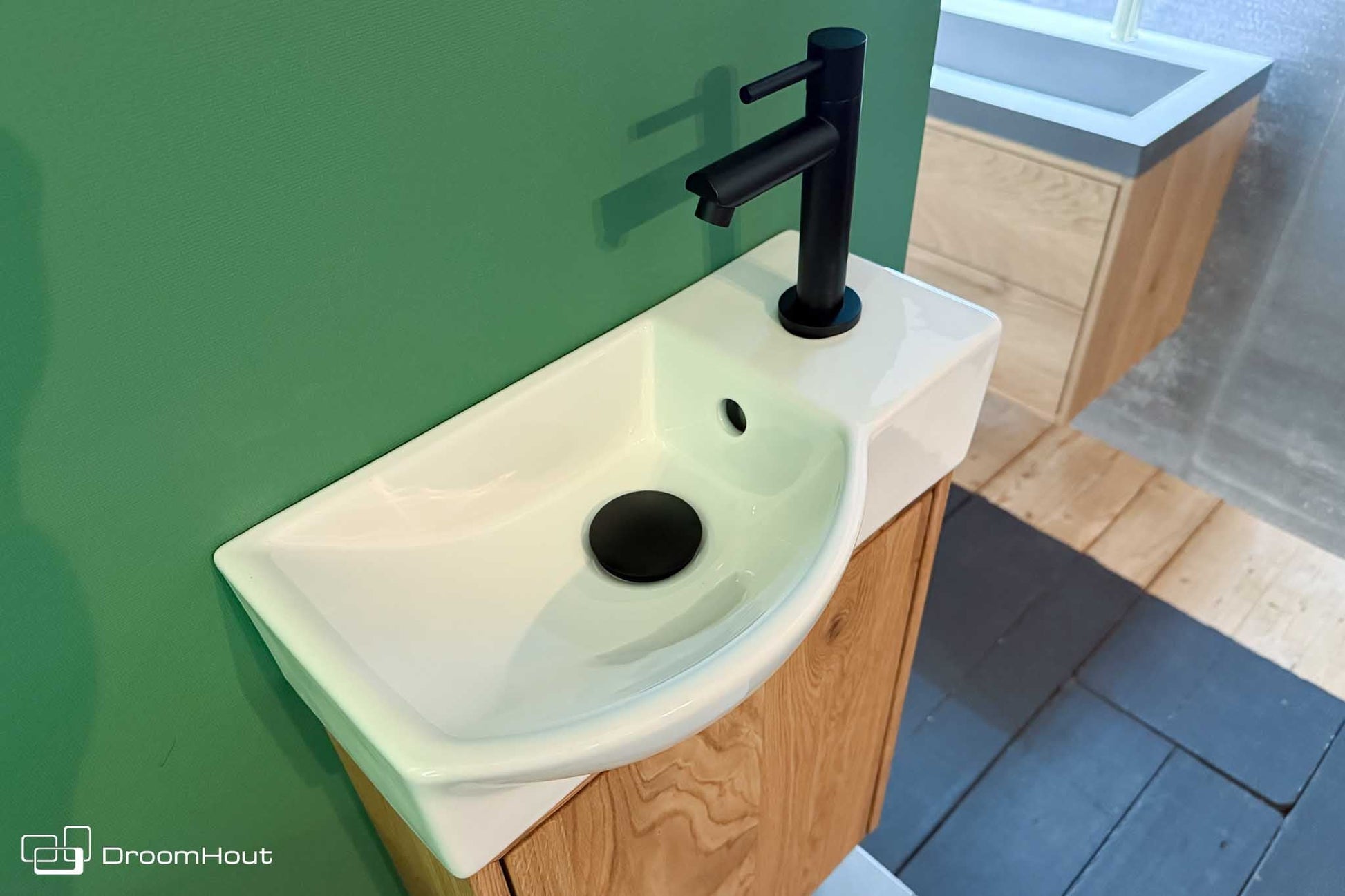 Toiletmeubel DroomHout Siena Massief Hout Met Strakke Front DroomHout