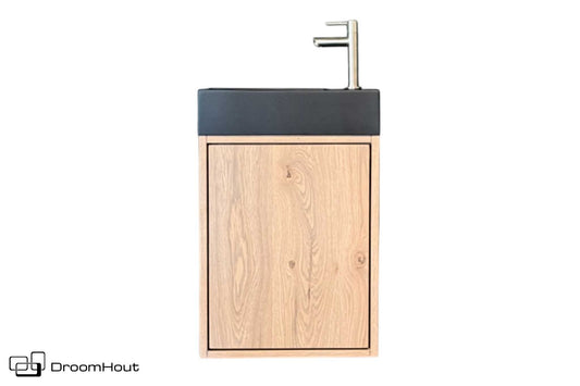 Toiletmeubel DroomHout Nettuno Massief Hout Met Zwevende Montage DroomHout