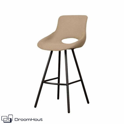 Barkruk Laag Tower Living Campo Teddy Stof Met Zwart Onderstel Barkrukken DroomHout