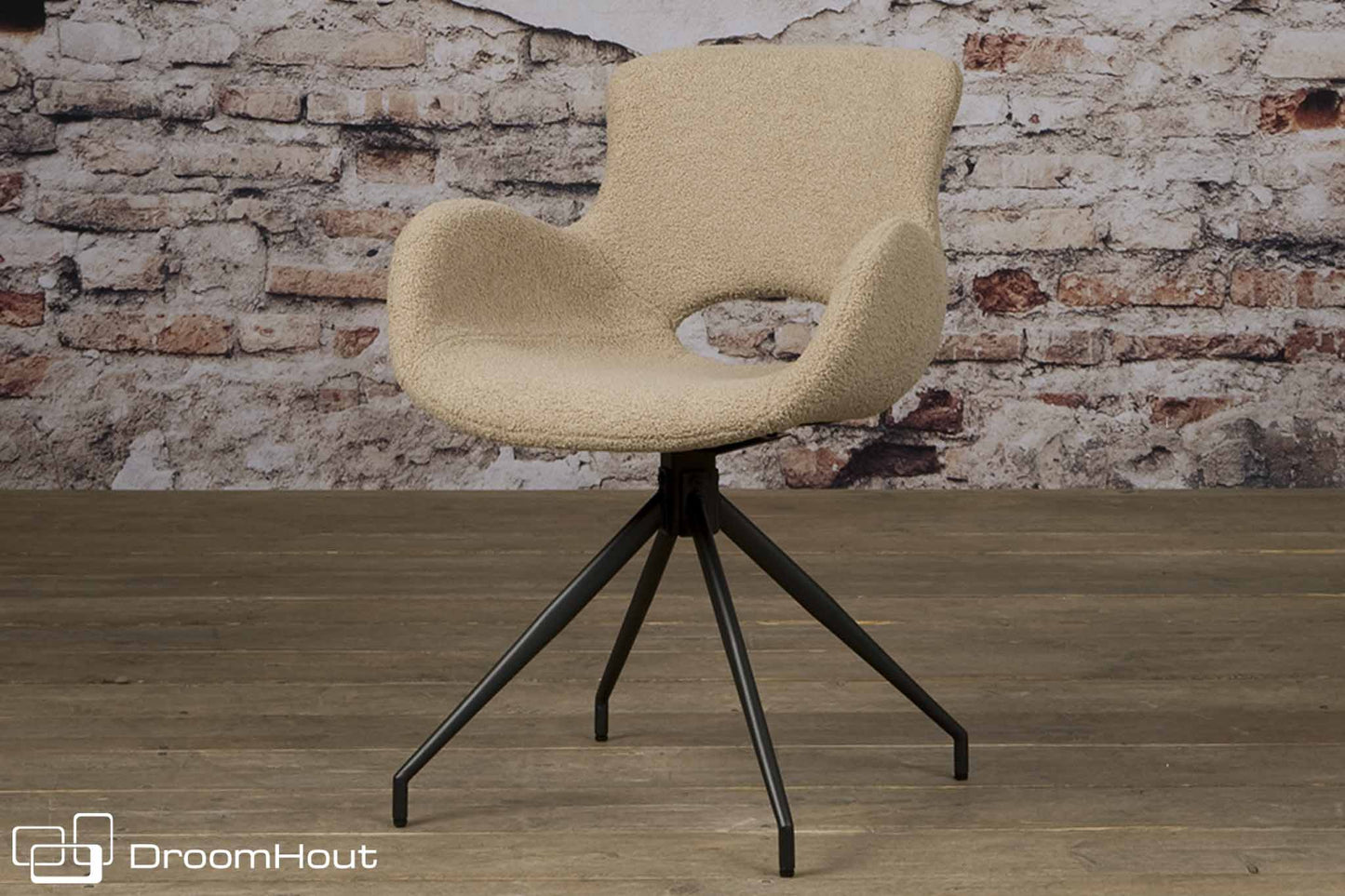 Stoel Tower Living Campo - draaibaar lichtbruin lichtbruin Stoelen DroomHout