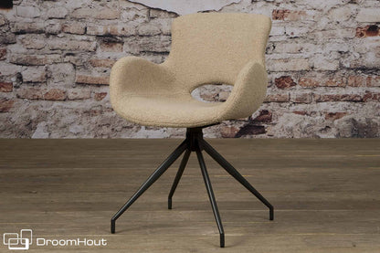 Stoel Tower Living Campo - draaibaar lichtbruin lichtbruin Stoelen DroomHout