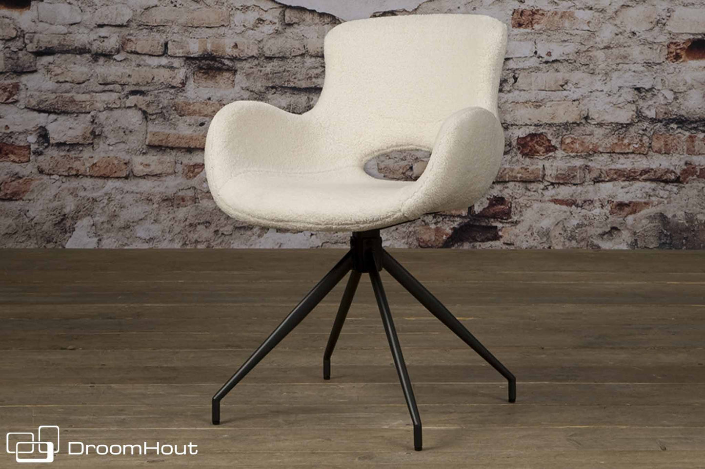 Stoel Tower Living Campo - draaibaar wit wit Stoelen DroomHout