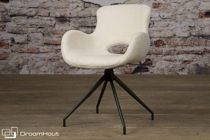 Stoel Tower Living Campo - draaibaar wit wit Stoelen DroomHout